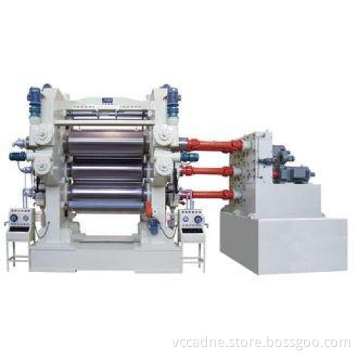 Electric 4 Roll Calender Machine Plastic Sheet Making Machi